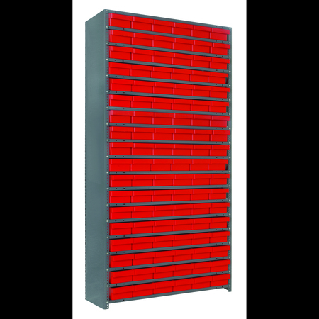 QUANTUM STORAGE SYSTEMS Euro Drawer Shelving Closed Unit CL1275-401RD